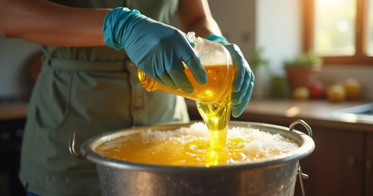 Receita de sabão caseiro que transforma óleo usado em 40 barras por R$ 15