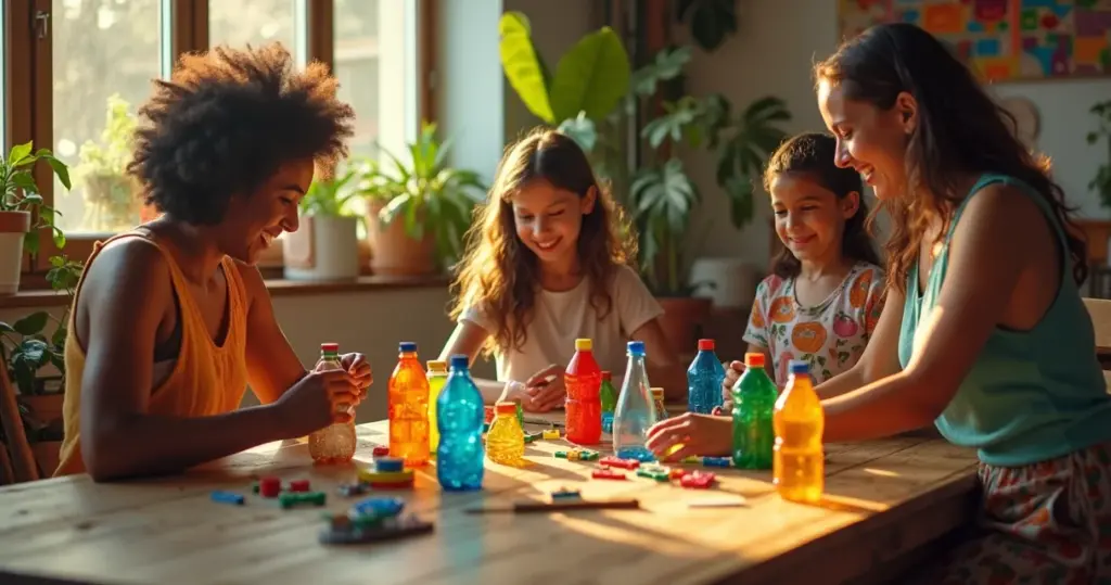 Reciclagem garrafa pet brinquedos: diversão barata que educa e une a família