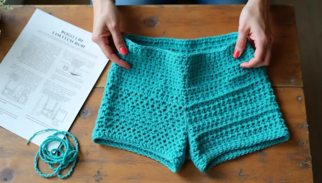 Short de crochê com gráfico e receita: o passo a passo que funciona