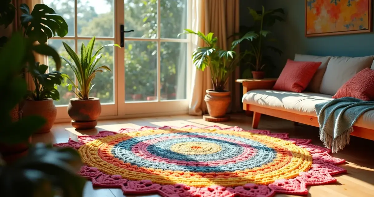 12 Ideias de Tapete Redondo Croche Gráfico que Vão Revoltar Sua Casa