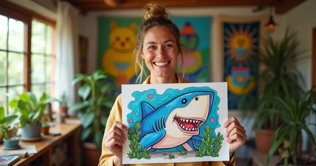 21 Ideias de Tubarão Desenho para Colorir que as Crianças Amam