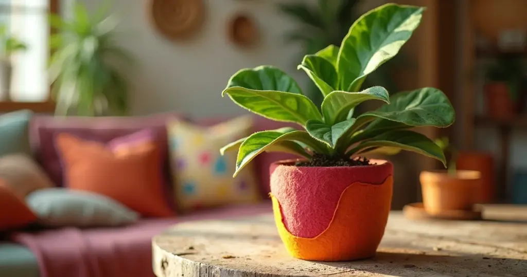 Vaso de flor de feltro: a solução que suas plantas precisavam para respirar