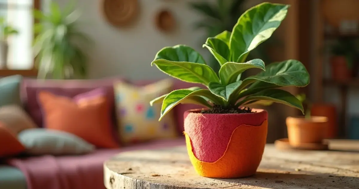 Vaso de flor de feltro: a solução que suas plantas precisavam para respirar