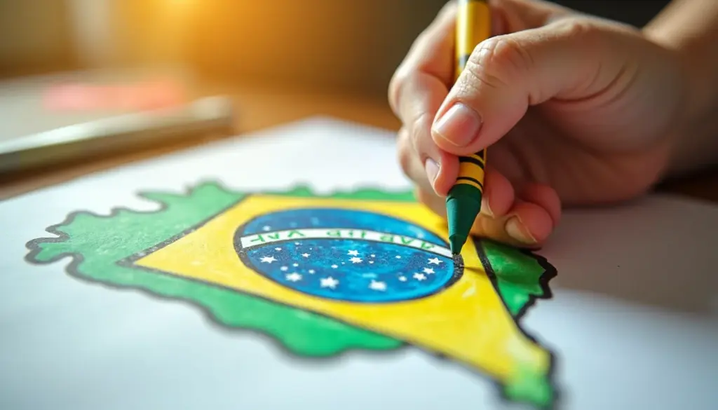 Bandeira do Brasil para Colorir e Imprimir: Modelos com Cores Oficiais Bandeira do Brasil para Colorir e Imprimir: Modelos com Cores Oficiais