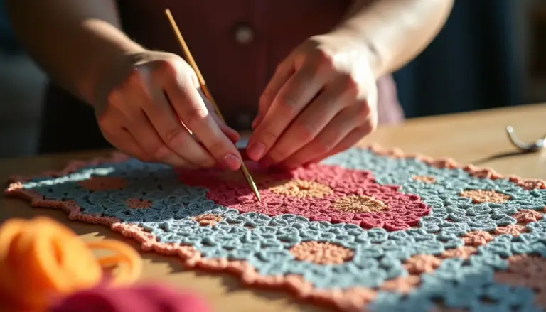 Caminho de mesa de crochê grafico: como ler e acertar de primeira