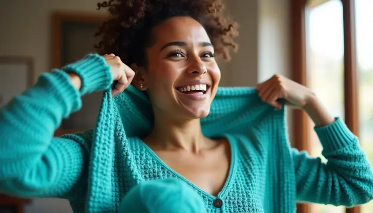 Cardigan de crochê fácil: faça em 2 horas com este modelo retangular