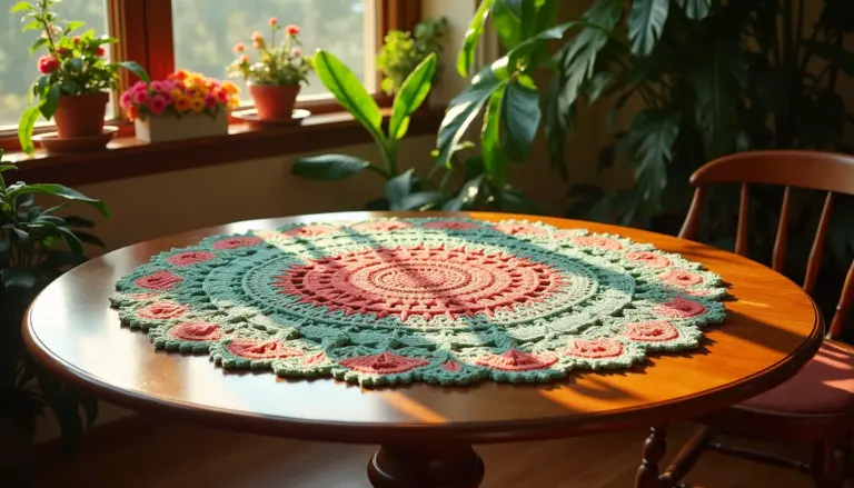 42 Ideias de Centro de Mesa de Crochê Redondo Grande que Dão Certo
