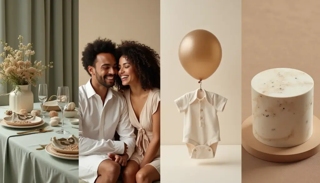 47 Ideias de Chá Revelação Cores Neutras: Decoração Elegante e Moderna