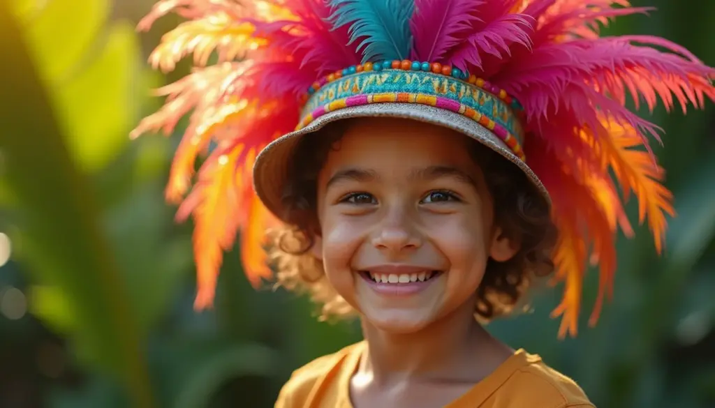 50 ideias de cocar colorido para imprimir e montar fácil