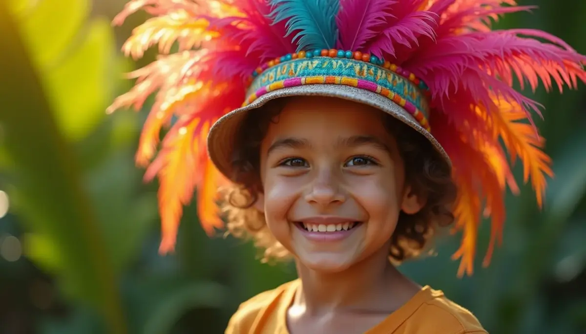 50 ideias de cocar colorido para imprimir e montar fácil