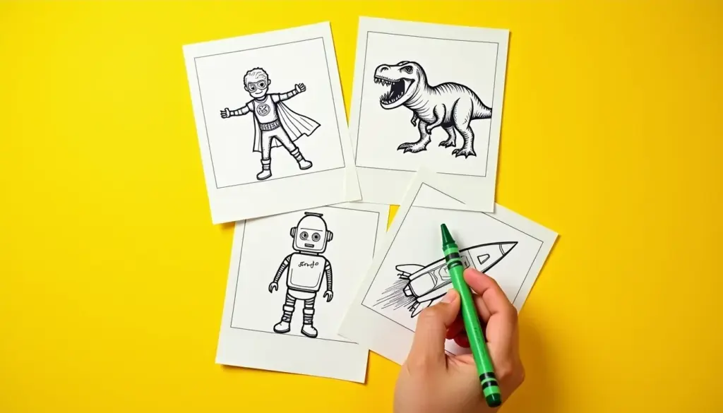53 Desenhos para Pintar Menino: Heróis, Dinossauros e Robôs Grátis