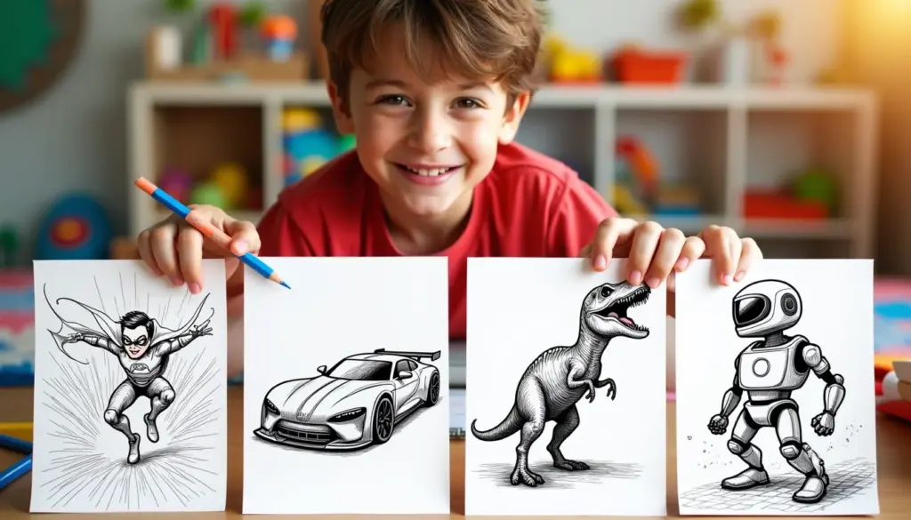 67 Desenhos Masculino para Colorir: Temas que os Meninos Amam