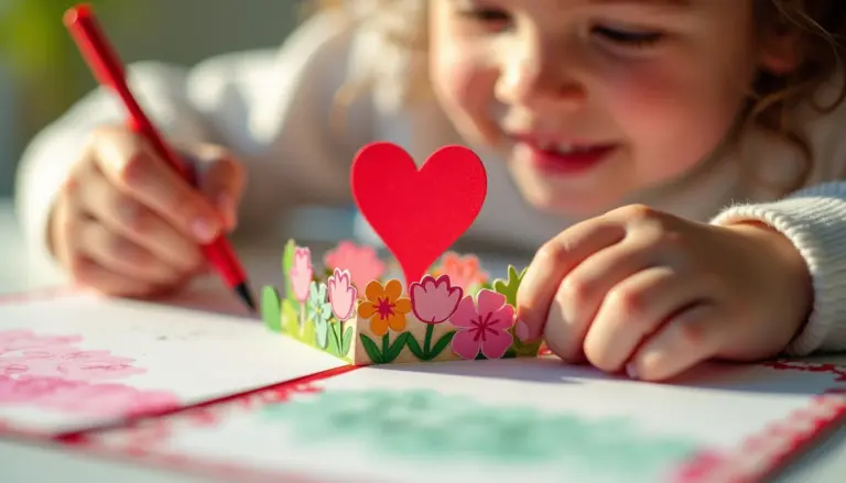 Dia das Mães: cartão para colorir com efeito 3D que encanta