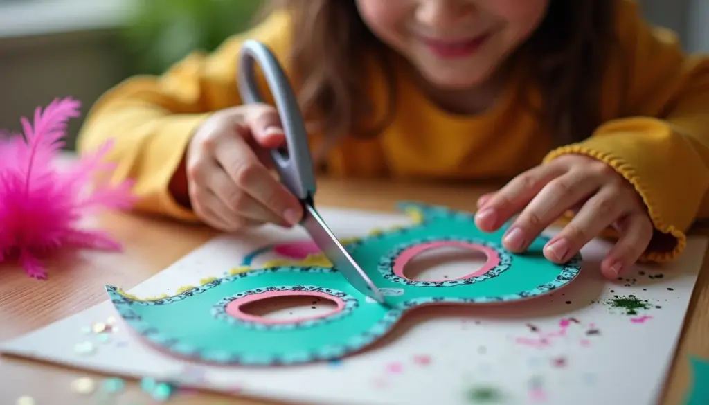 Educação infantil: molde de máscara de carnaval que desenvolve coordenação