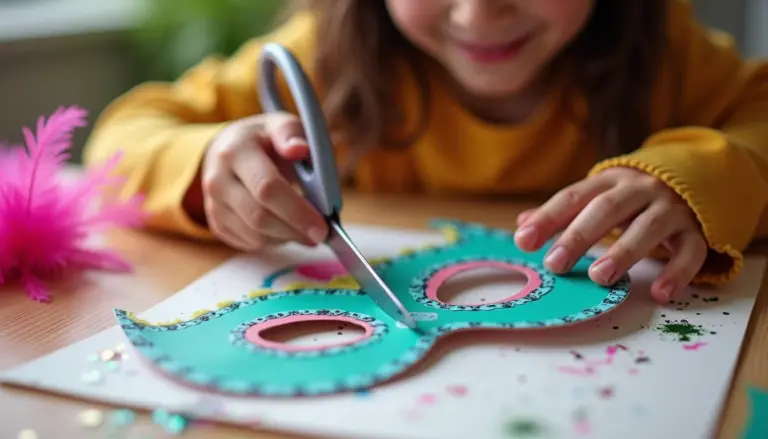 Educação infantil: molde de máscara de carnaval que desenvolve coordenação