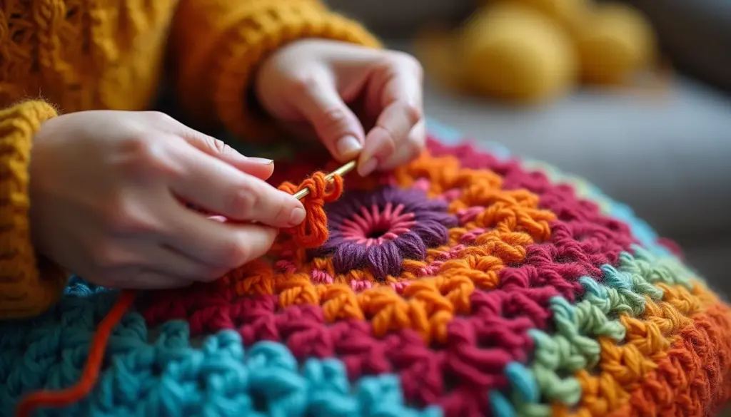 Gráfico Almofada Crochê: Do Granny Square ao Ponto Relevo