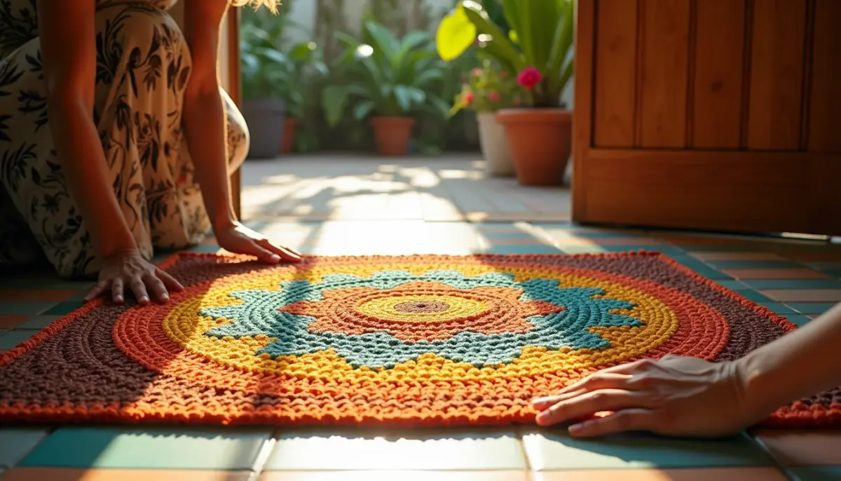 70 gráficos de tapete de barbante para porta que você precisa ver