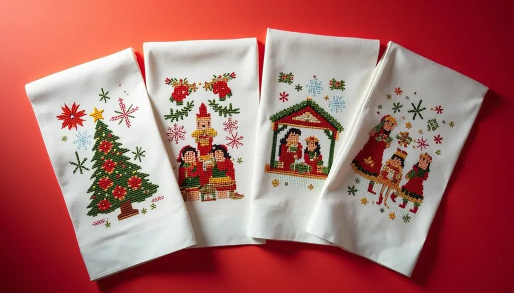 31 Ideias de Gráfico Ponto Cruz Natal Pano de Prato para Bordar Agora