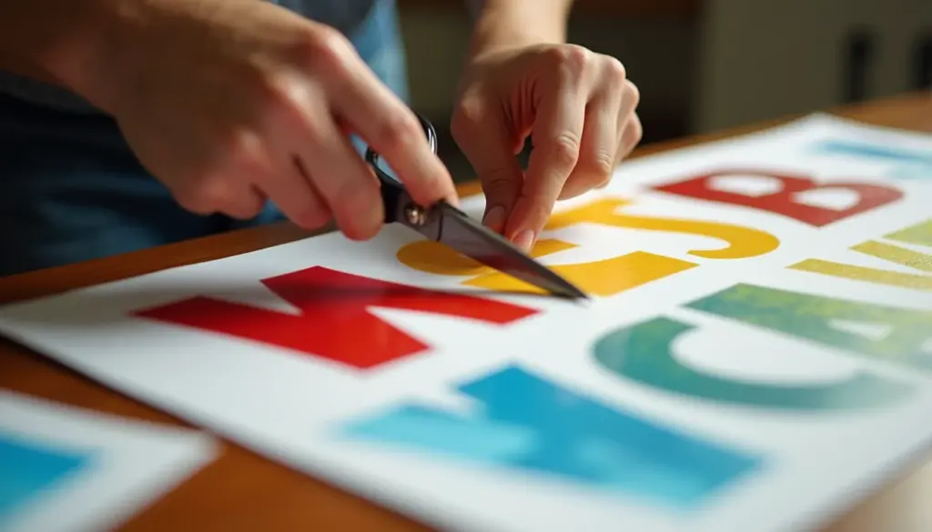 Letras coloridas para imprimir e recortar: truque que dá acabamento de loja