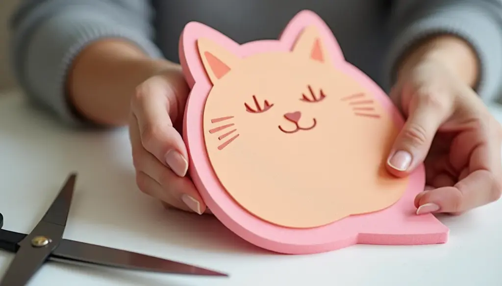 Molde de gato em eva para imprimir grátis e sem distorcer