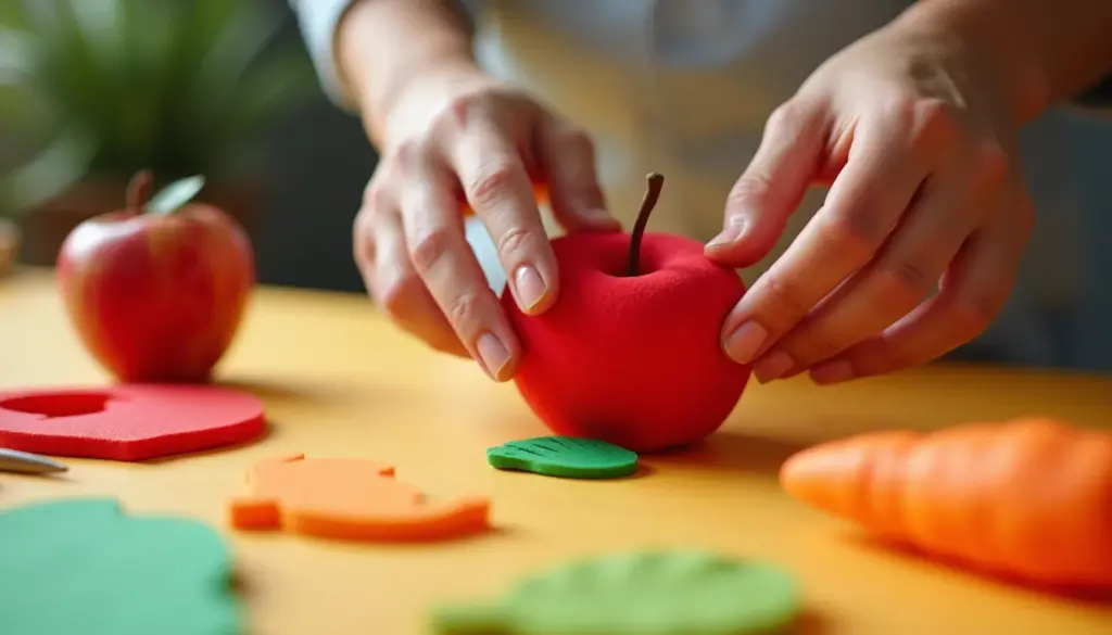 Moldes de frutas e legumes em eva para imprimir: faça peças perfeitas
