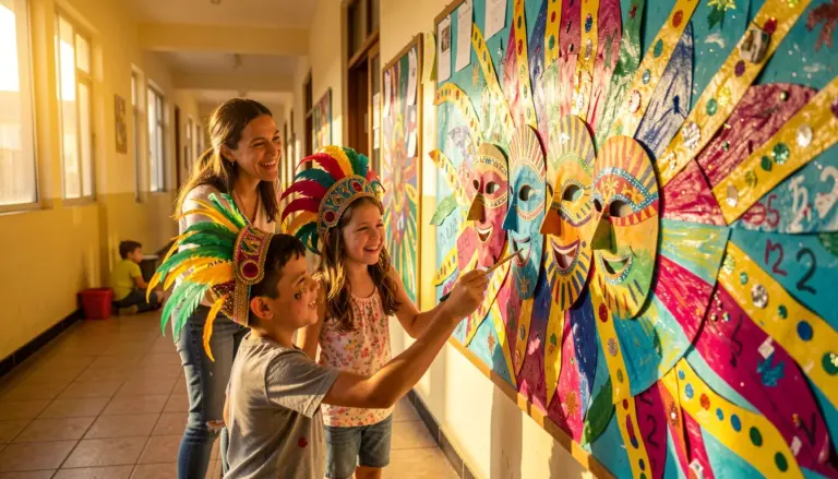 34 Ideias de Mural de Carnaval para Escola com Fotos e Passo a Passo 34 Ideias de Mural de Carnaval para Escola com Fotos e Passo a Passo