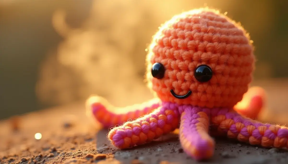Receita Amigurumi Grátis: Mini Polvo em 2 Horas e Fácil