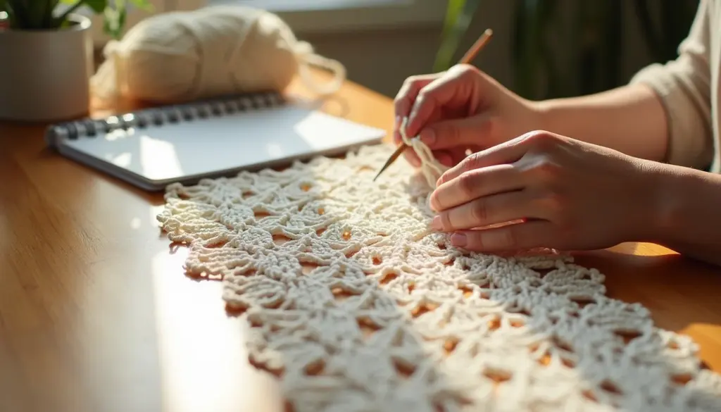 Trilho de Mesa em Crochê com Gráfico e Receita: Fácil e Rápido