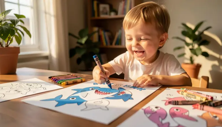 8 Desenhos do BABY SHARK PARA COLORIR (Imprimir Grátis)