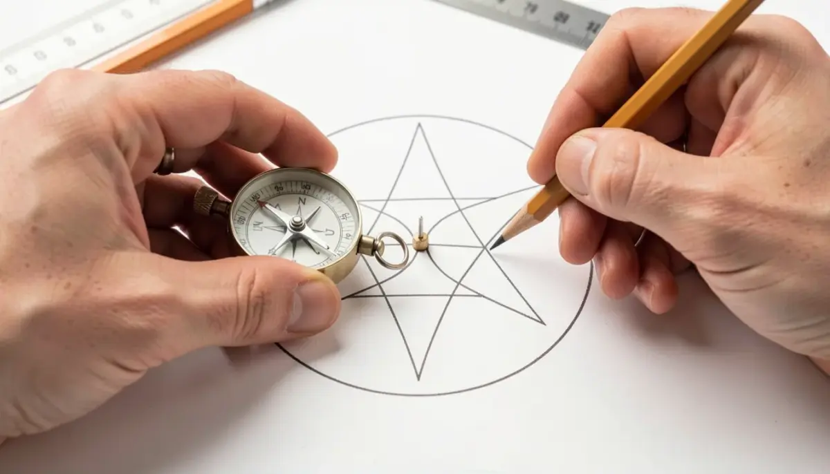 Como Fazer Estrela de Seis Pontas: Desenho Passo a Passo Fácil