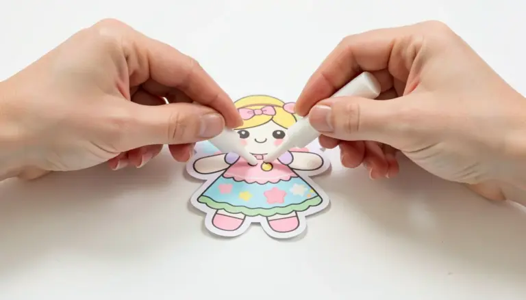 Dica Para Colar Boneca de Papel Kawaii Sem Amassar: Passo a Passo