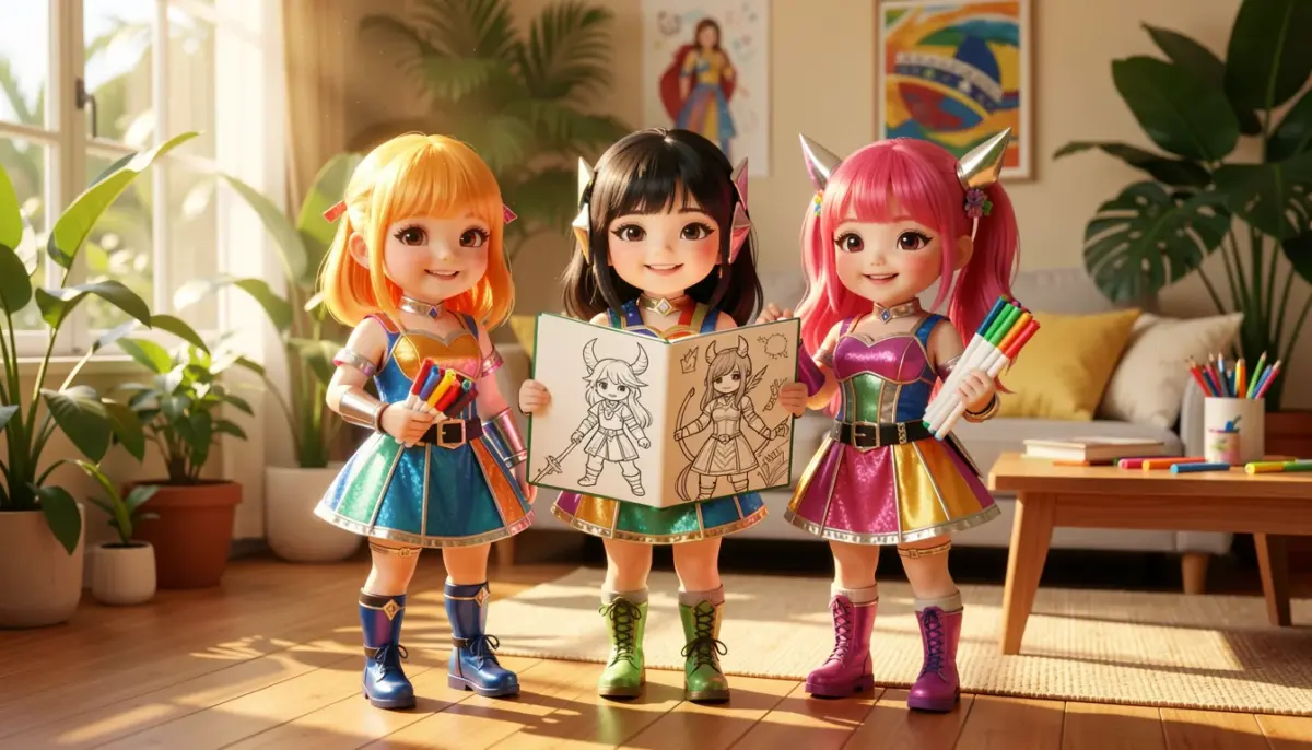 6 Desenhos de GUERREIRAS DO K-POP PARA COLORIR (Grátis e para Imprimir)