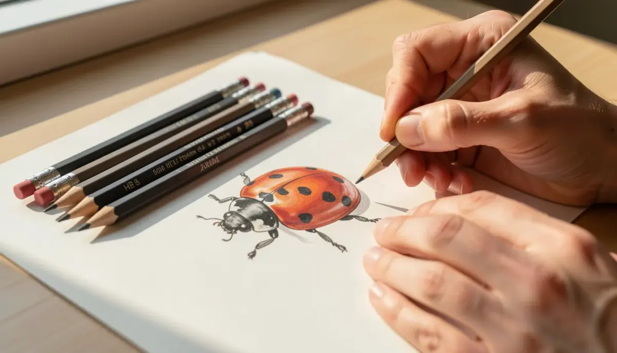 Melhor Tipo de Lápis para Desenho de Joaninha Realista: Kit Ideal