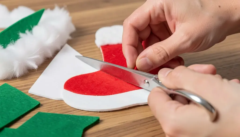Molde Bota Papai Noel Feltro Grátis: Passo a Passo Fácil
