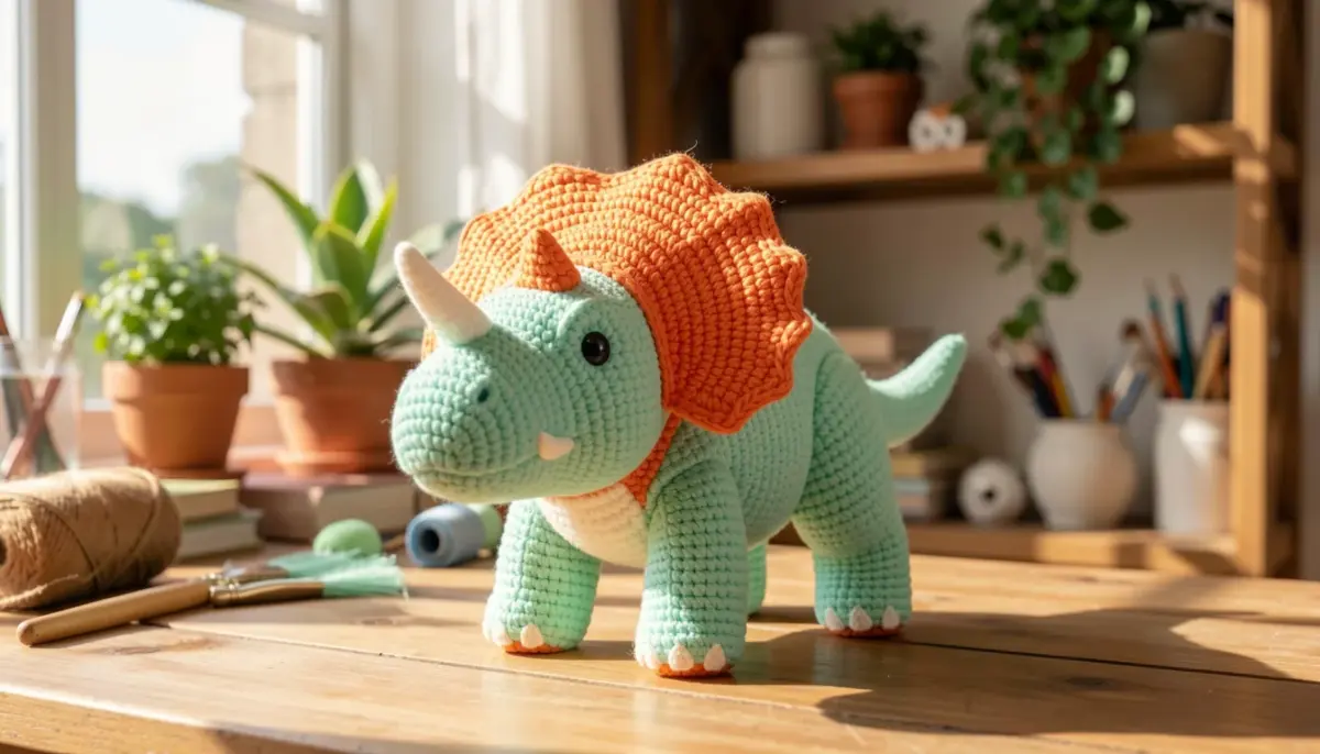 7 Inspirações de TRICERATOPS AMIGURUMI para Fazer em Casa (Lindas Fotos)