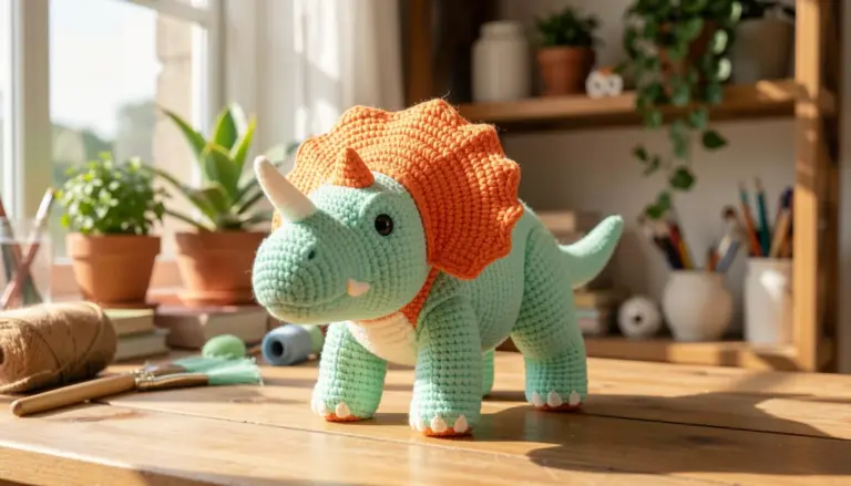 7 Inspirações de TRICERATOPS AMIGURUMI para Fazer em Casa (Lindas Fotos)