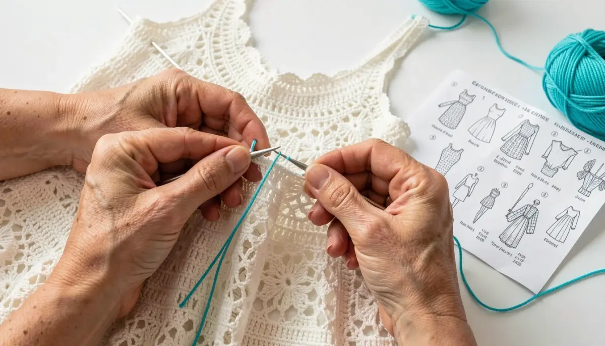 Vestido de Crochê com Gráfico e Receita: Passo a Passo Fácil